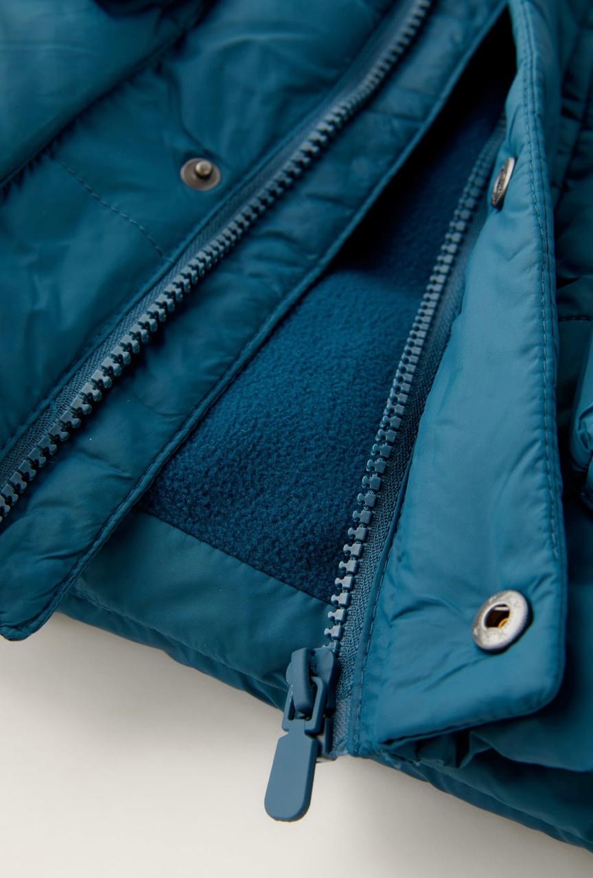 MANTEAU ZARA REMBOURRÉ IMPERMÉABLE À CAPUCHE 12-18 mois