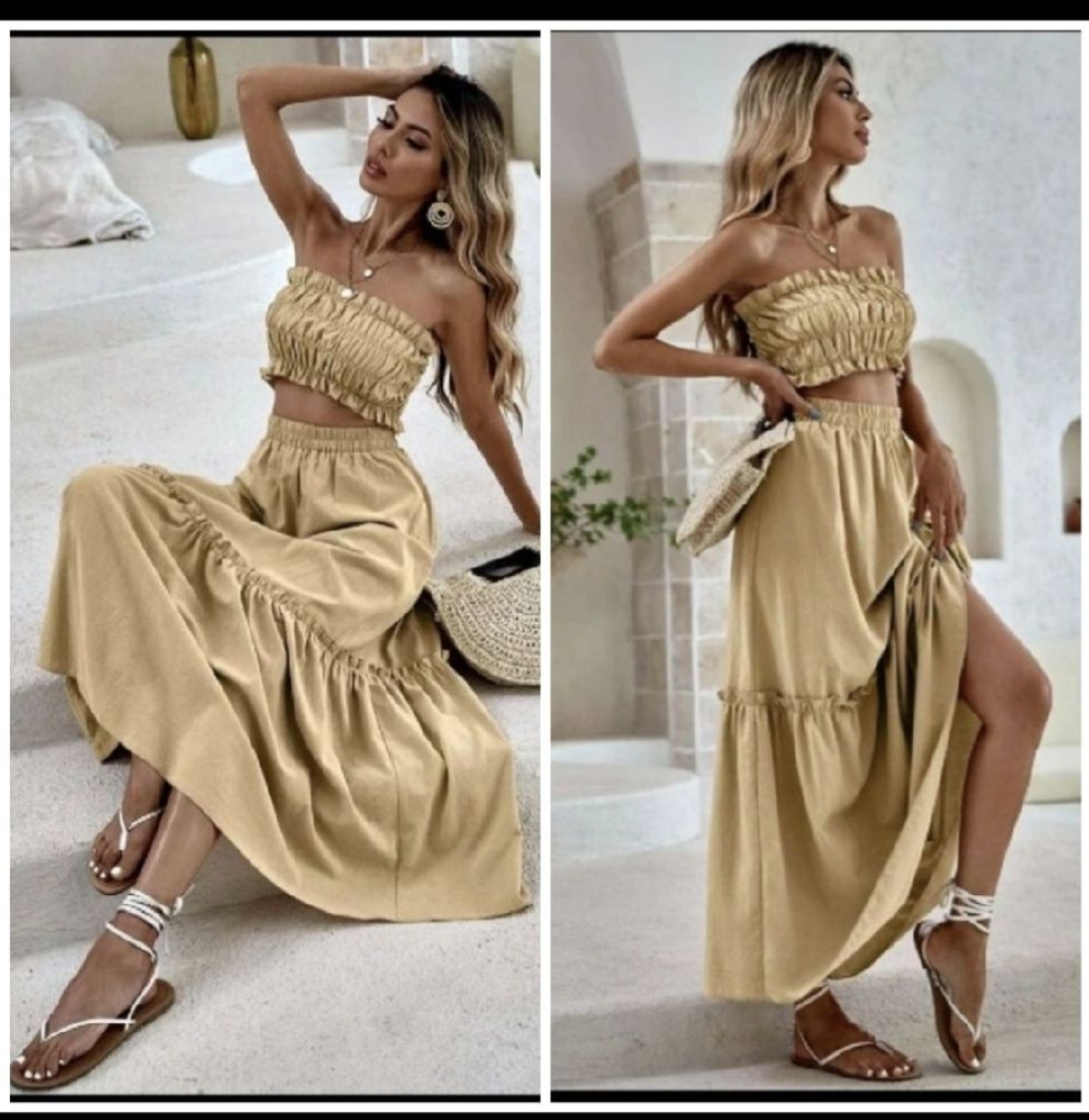 Superbe tenue jupe longue+ top
