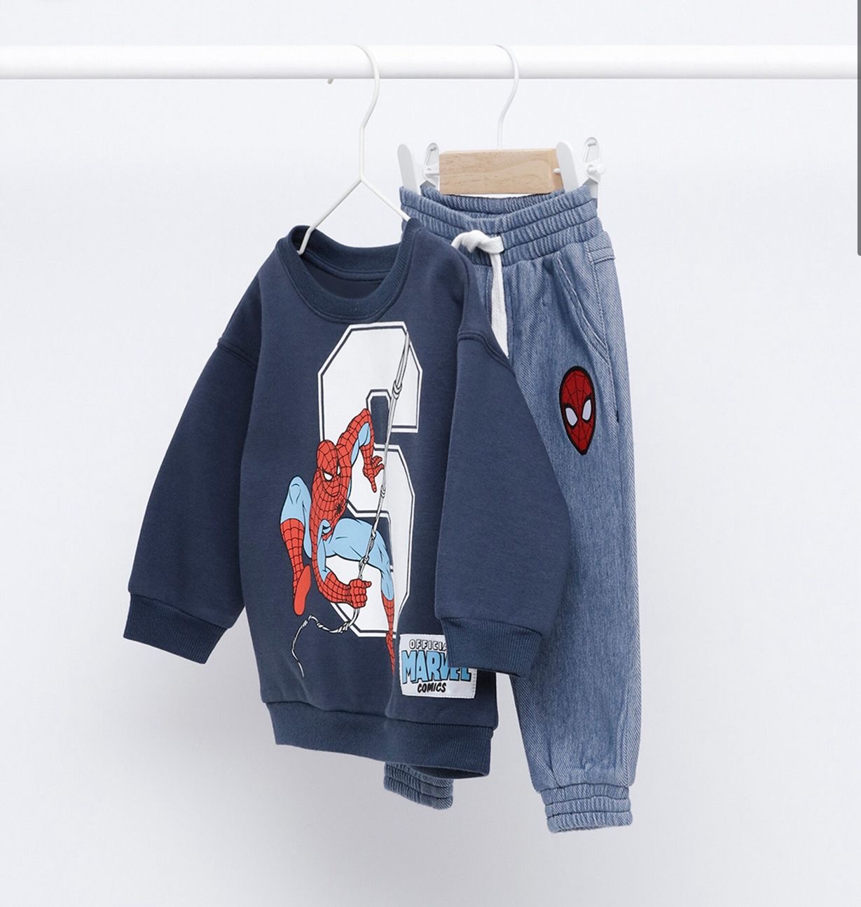 ENSEMBLE 3-6 mois LEFTIES SWEAT ET PANTALON SPIDERMAN MARVEL