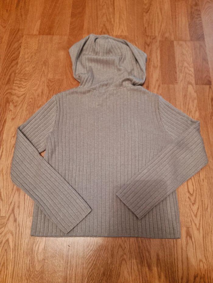 Marque camaïeu superbe pull côtelé avec capuche