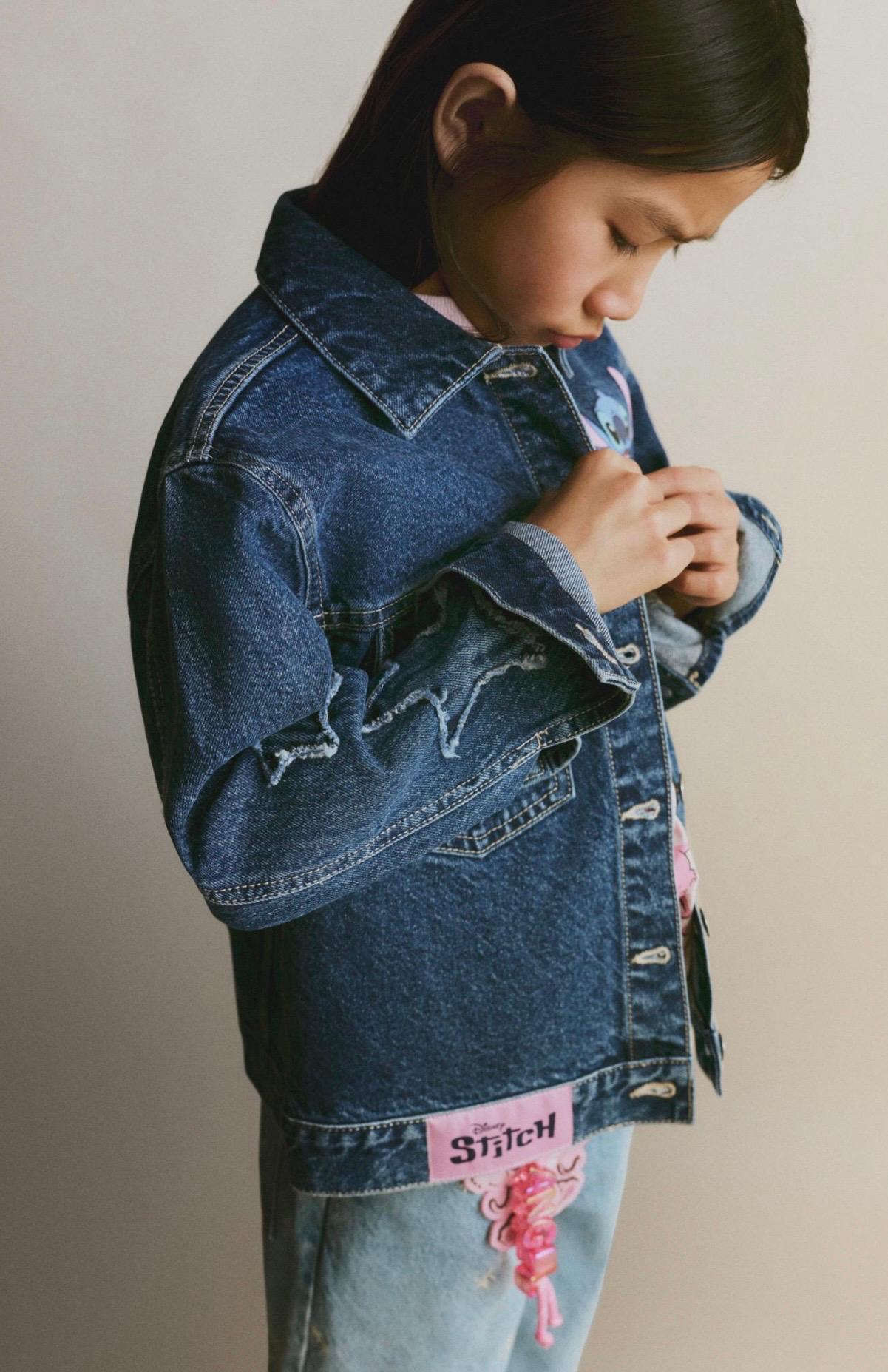 Veste En Jean Avec Écussons Étoiles Lefties 13-14 ans 164cm