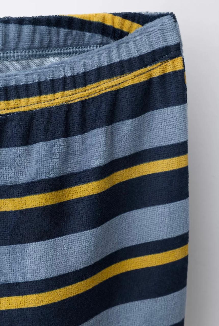 Pyjama Deux Pièces En Velours Rayures Et Motif Tigre Bleu Zara