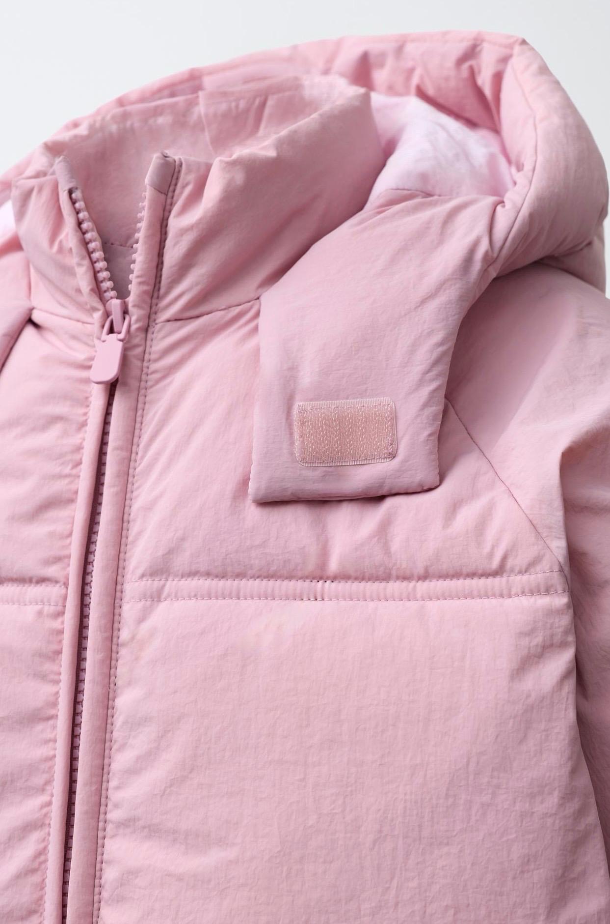 Manteau Matelassé Déperlant À Capuche Rose Zara 3 ans 98cm