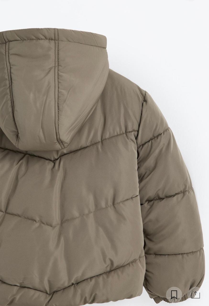 Doudoune Matelassée À Capuche Kaki Lefties
