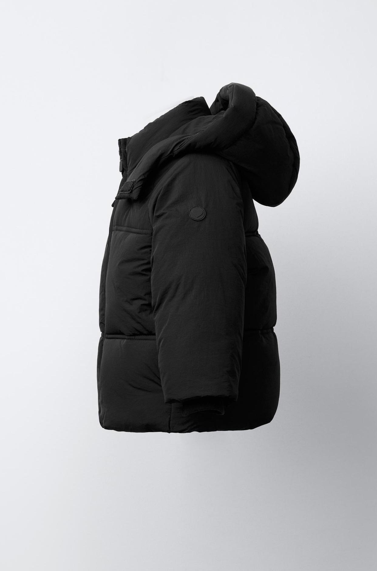 Doudoune Matelassée À Capuche Noir Zara 2 ans 92cm