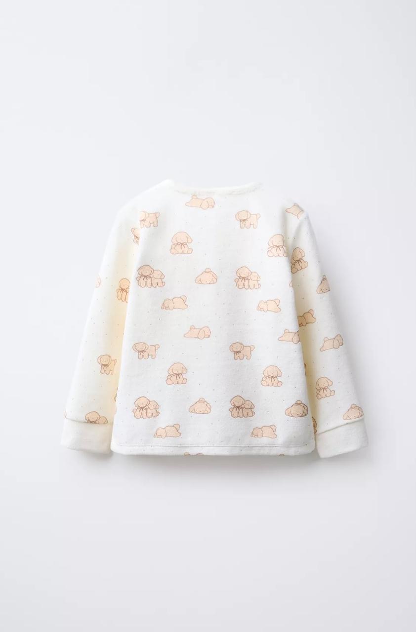 Pyjama Deux Pièces En Velours Imprimé Chiots Zara 3 ans 98cm