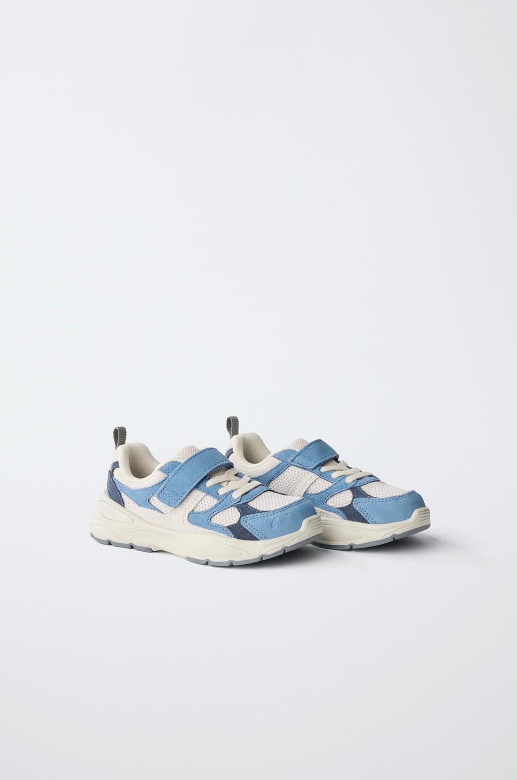 Baskets Bimatière En Cuir Bleu Avec Semelle Confort Zara