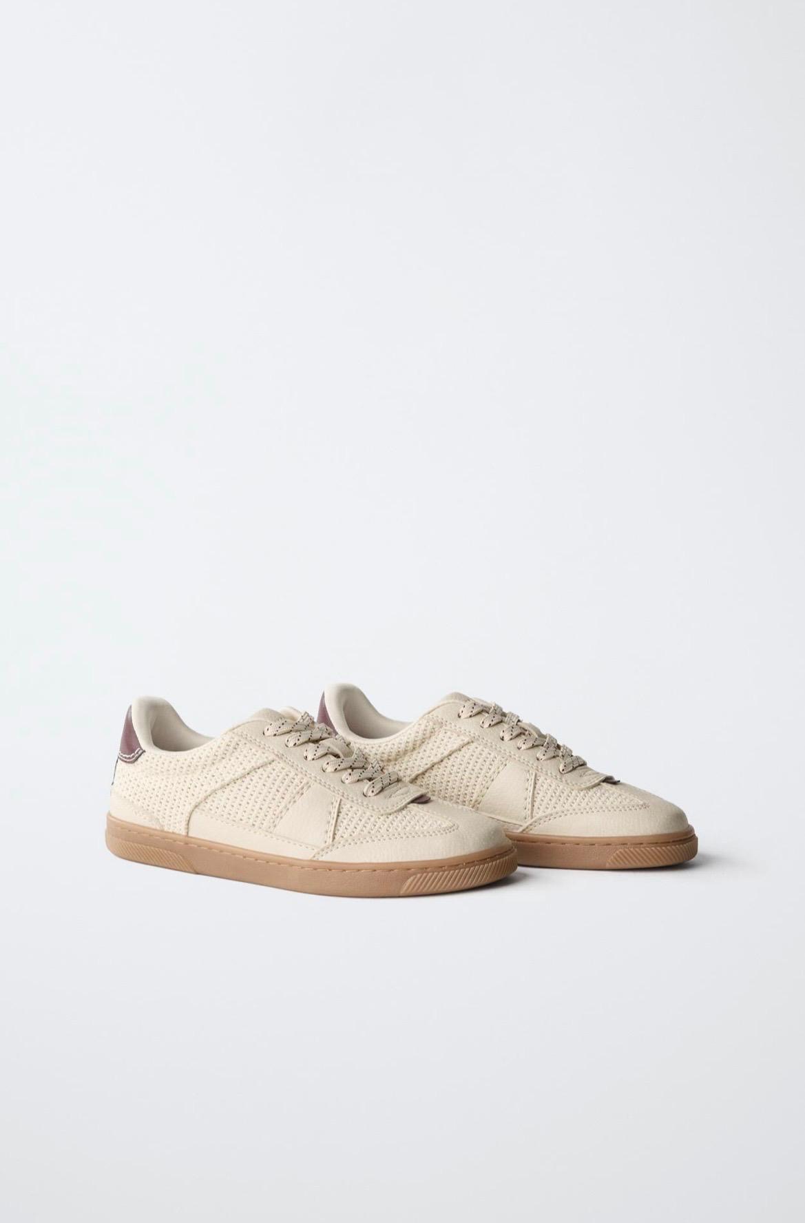 Baskets Style Tennis En Matières Variées Zara pointure 33