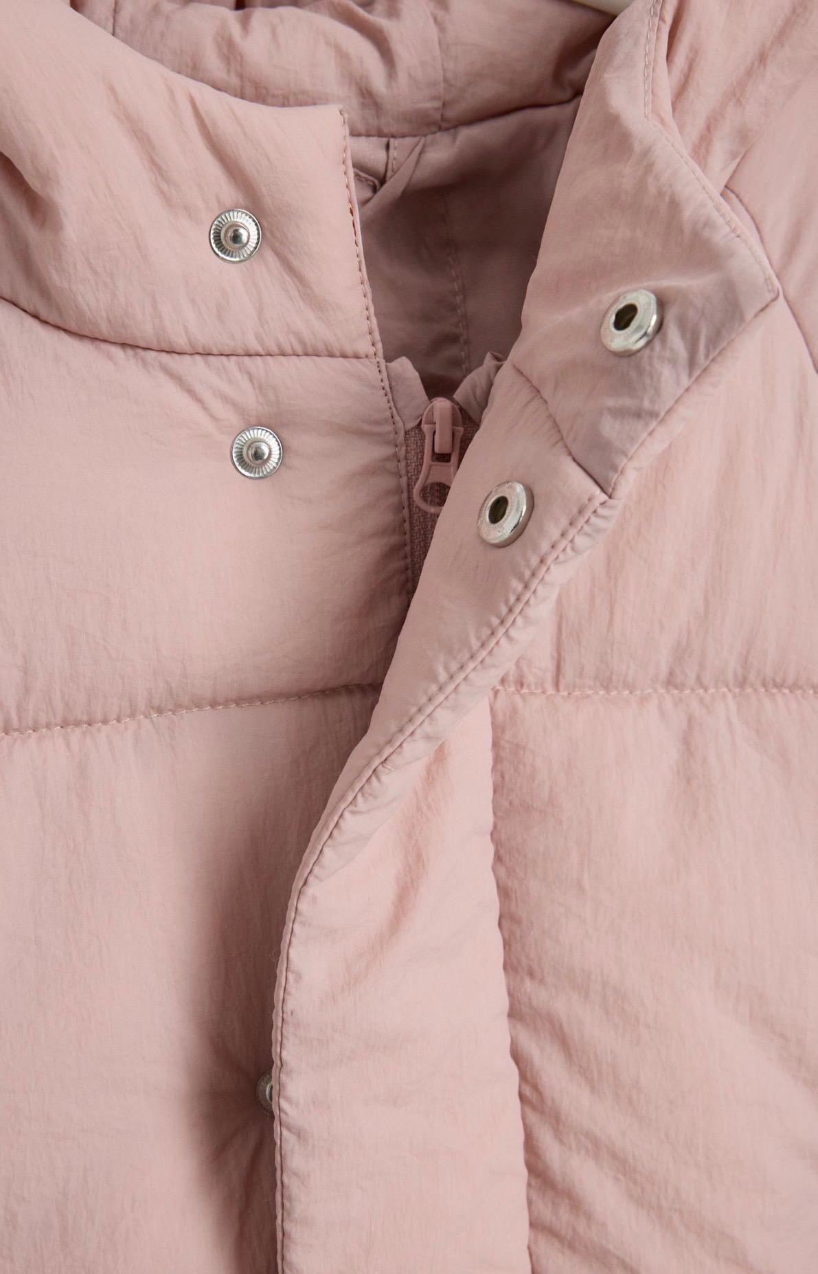 Doudoune Matelassée À Capuche Et Zip Invisible Rose Poudré Lefties 18-24 mois 92cm