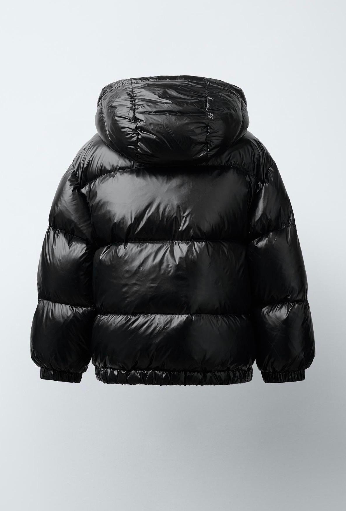 Doudoune Déperlante À Capuche Rembourrage 50% Plume Et 50% Duvet Zara 5 ans 110cm