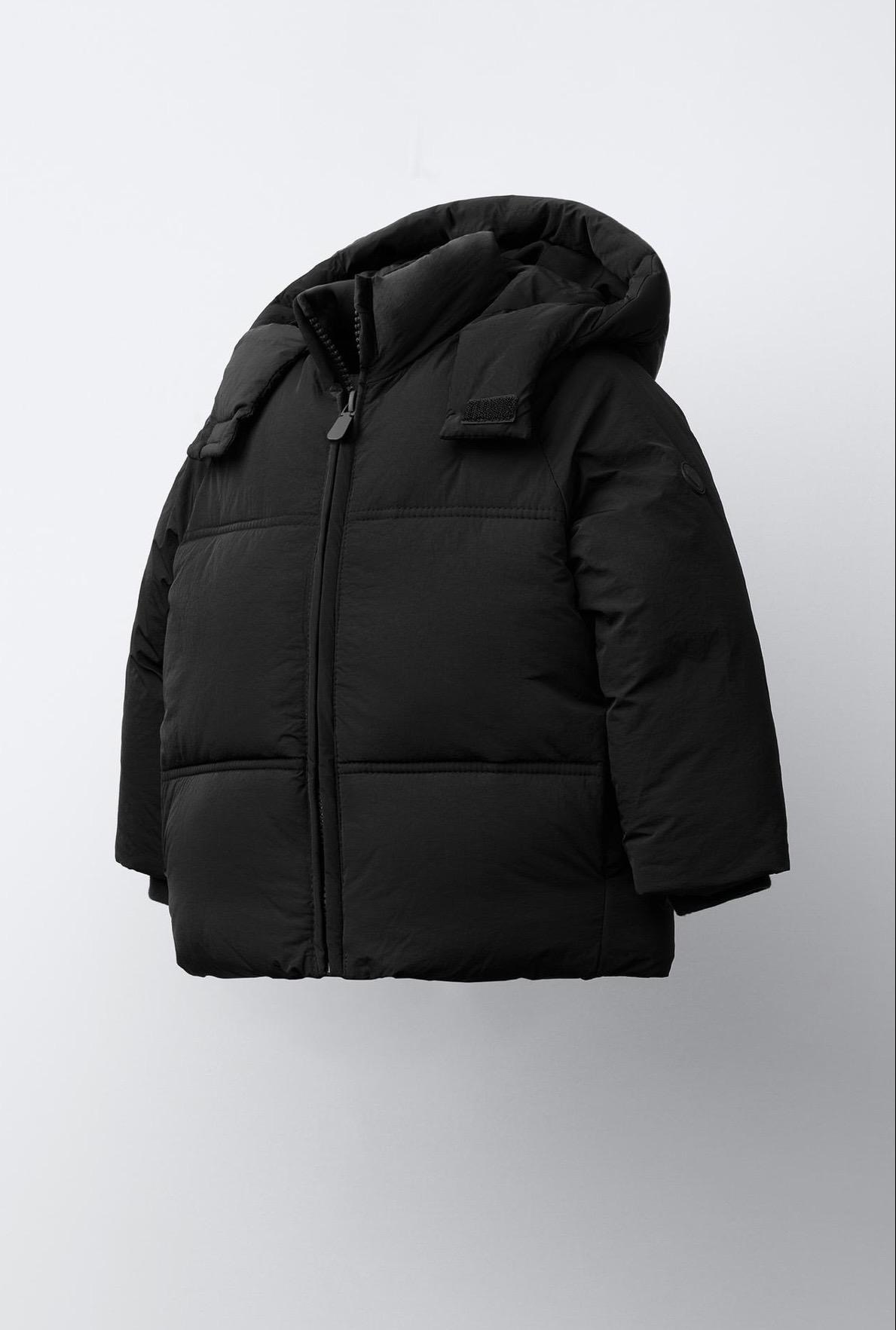 Doudoune Matelassée À Capuche Noir Zara 2 ans 92cm