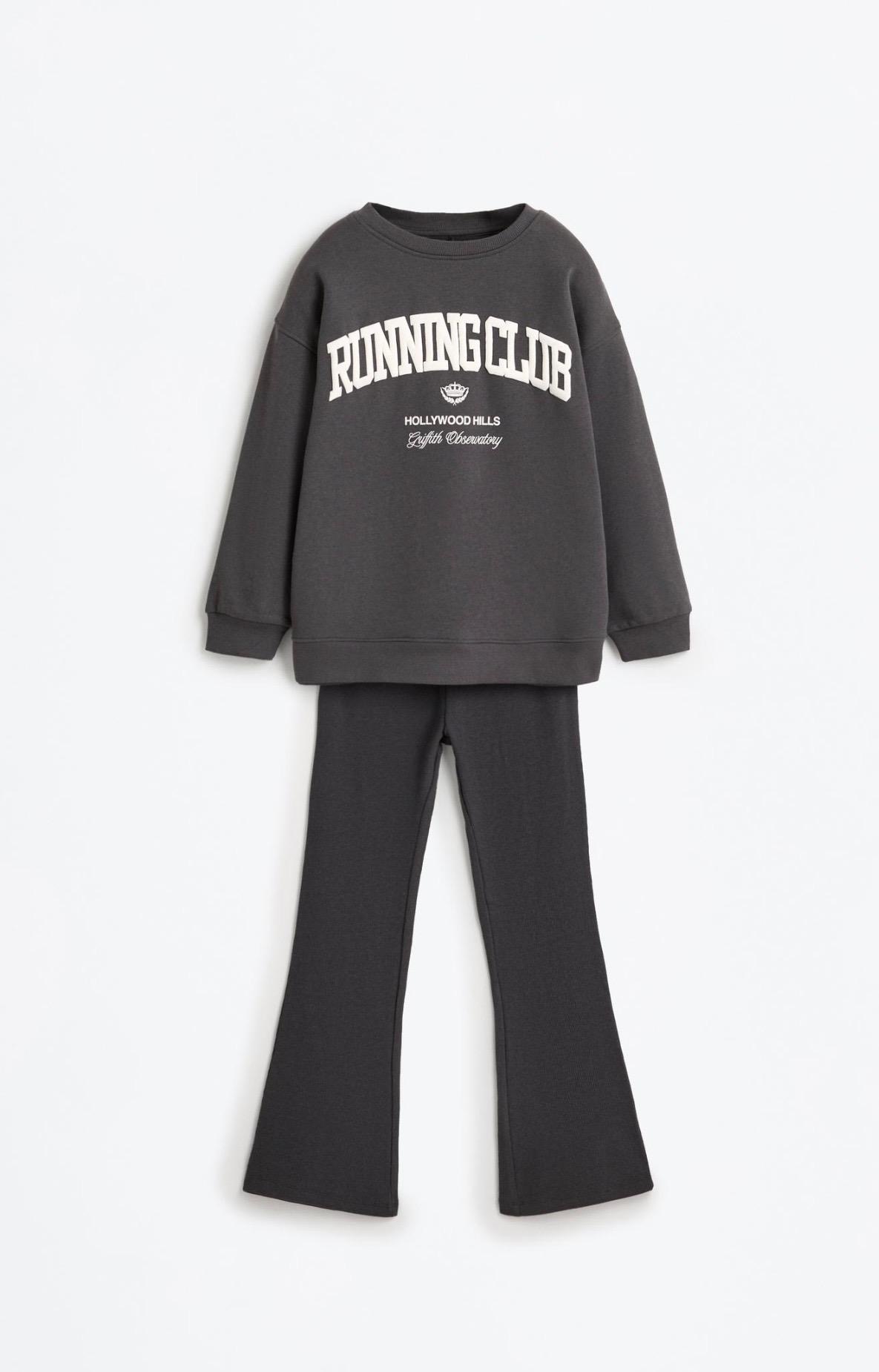 Ensemble 2 Pièces Sweat En Molleton Gratté Et Legging Flare En Coton Côtelé Lefties