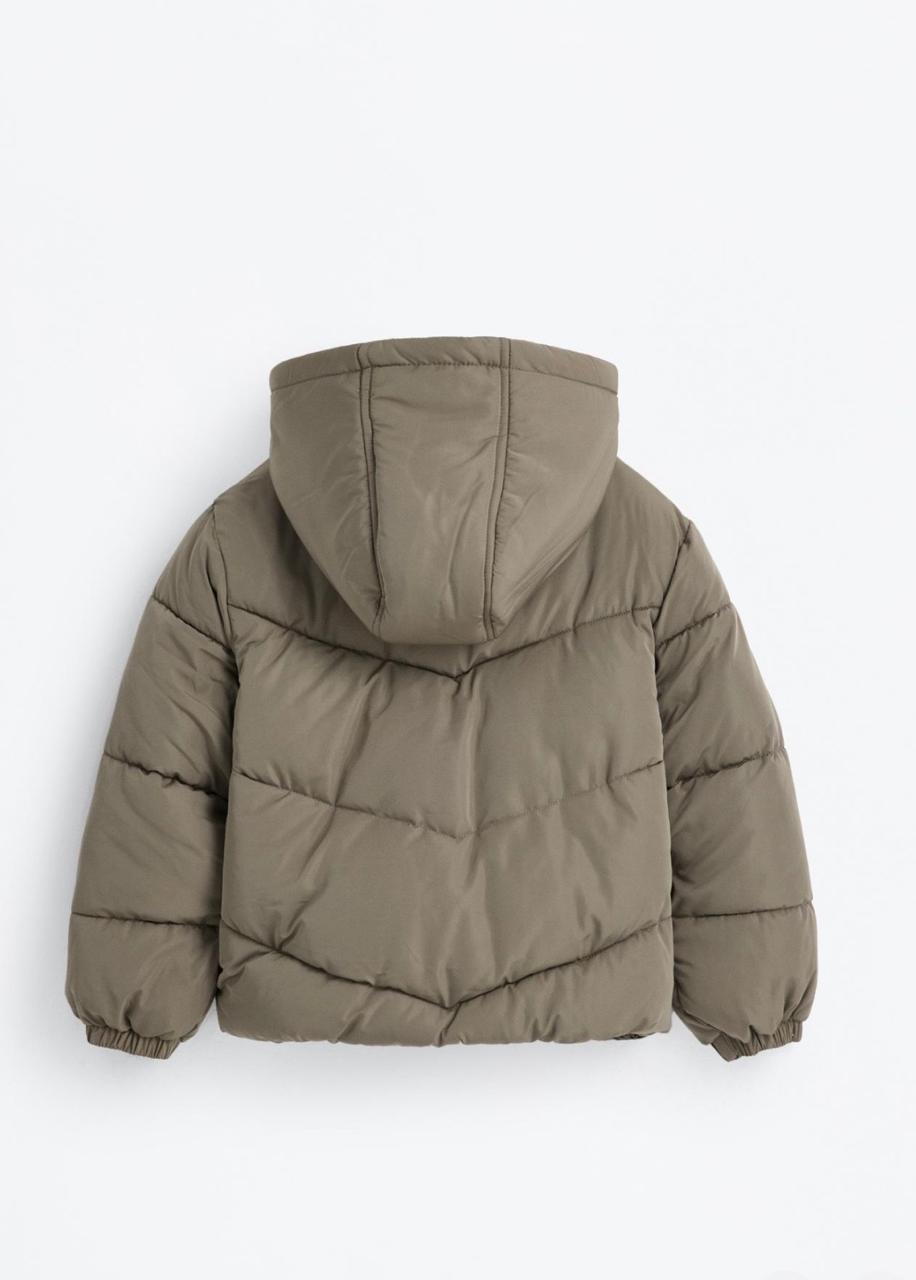 Doudoune Matelassée À Capuche Kaki Lefties