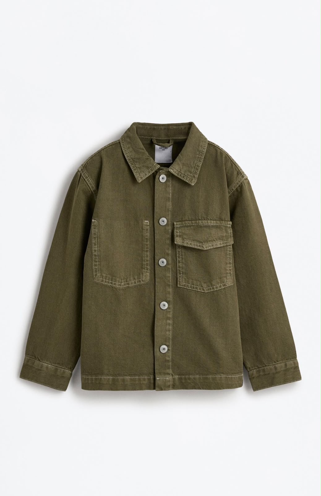 Veste En Jean Vert Khaki À Poche Plaquée Lefties