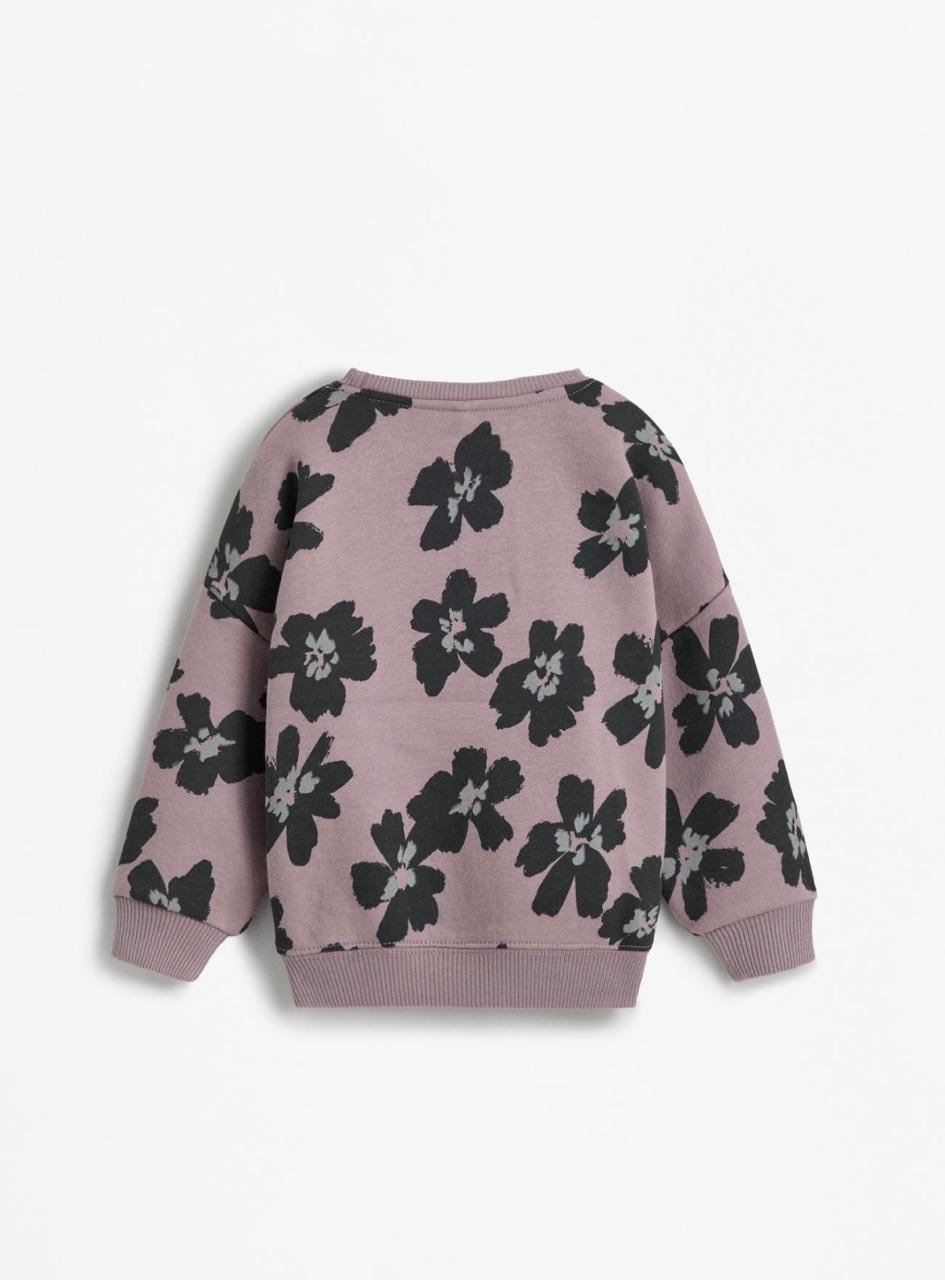 Ensemble 2 Pièces Sweat En Molleton Gratté à Fleurs Et Legging En Coton Côtelé Lefties