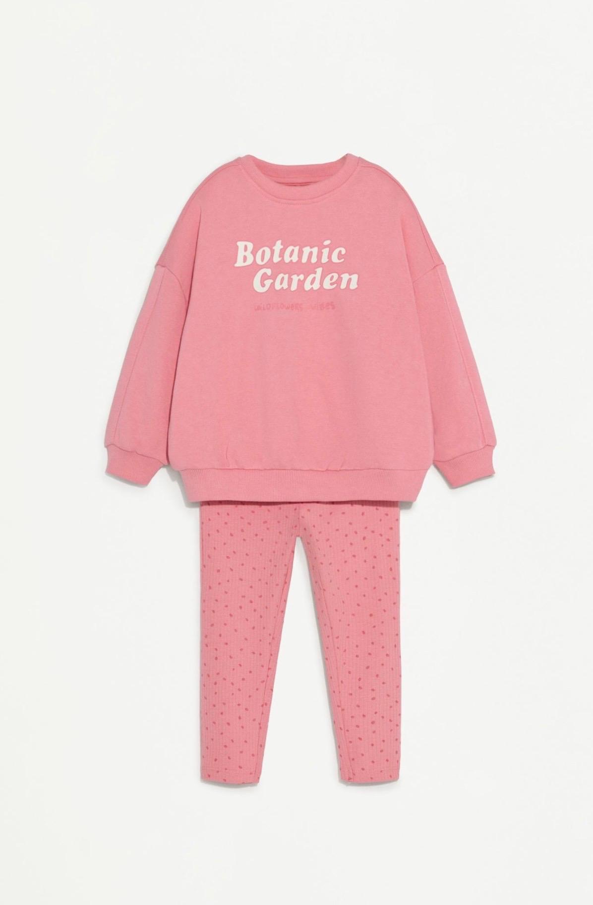 Ensemble 2 Pièces Sweat En Molleton Non Gratté Et Legging En Coton Côtelé Lefties 18-24 mois 92cm