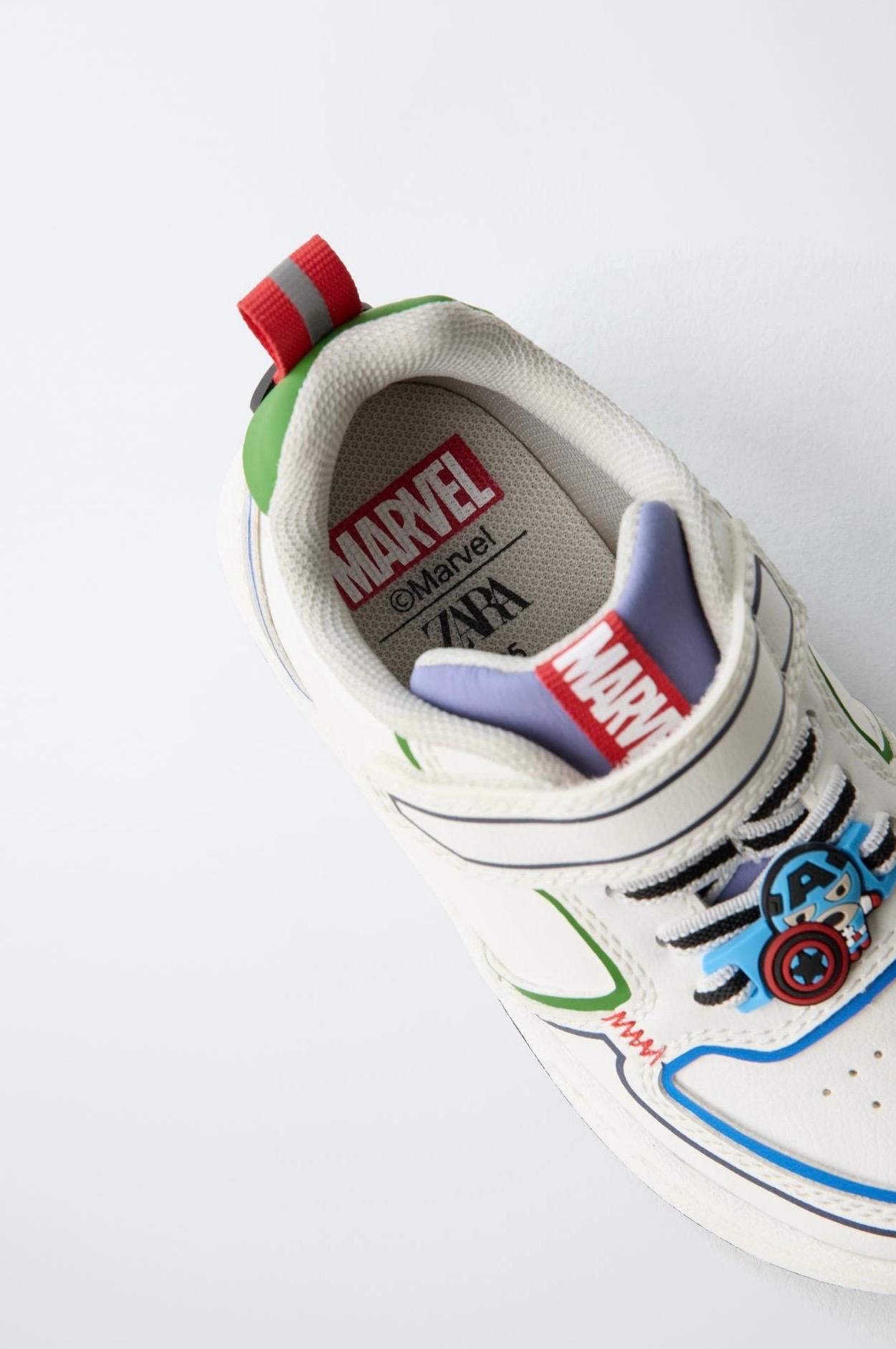 Baskets Souples À Scratch Et Lacets Élastiques Blanc Et Multicolore Zara