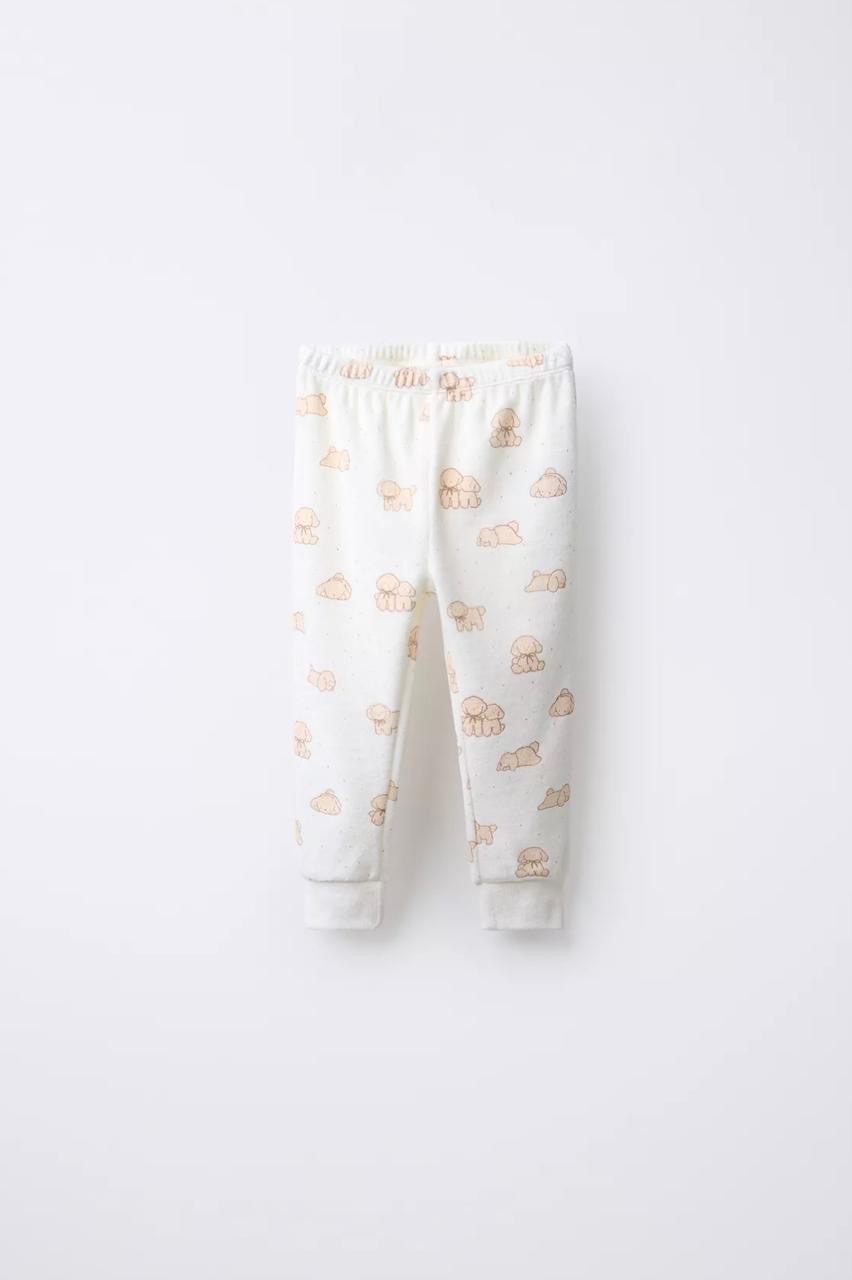 Pyjama Deux Pièces En Velours Imprimé Chiots Zara 3 ans 98cm