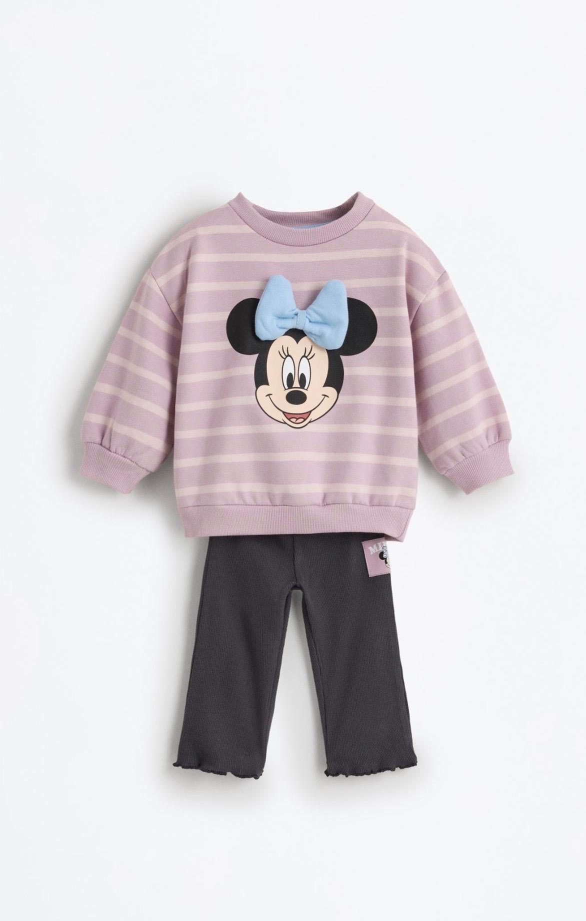 Ensemble 2 Pièces Sweat Rayé En Molleton Gratté Et Legging En Coton Côtelé Lefties 9-12 mois 80cm