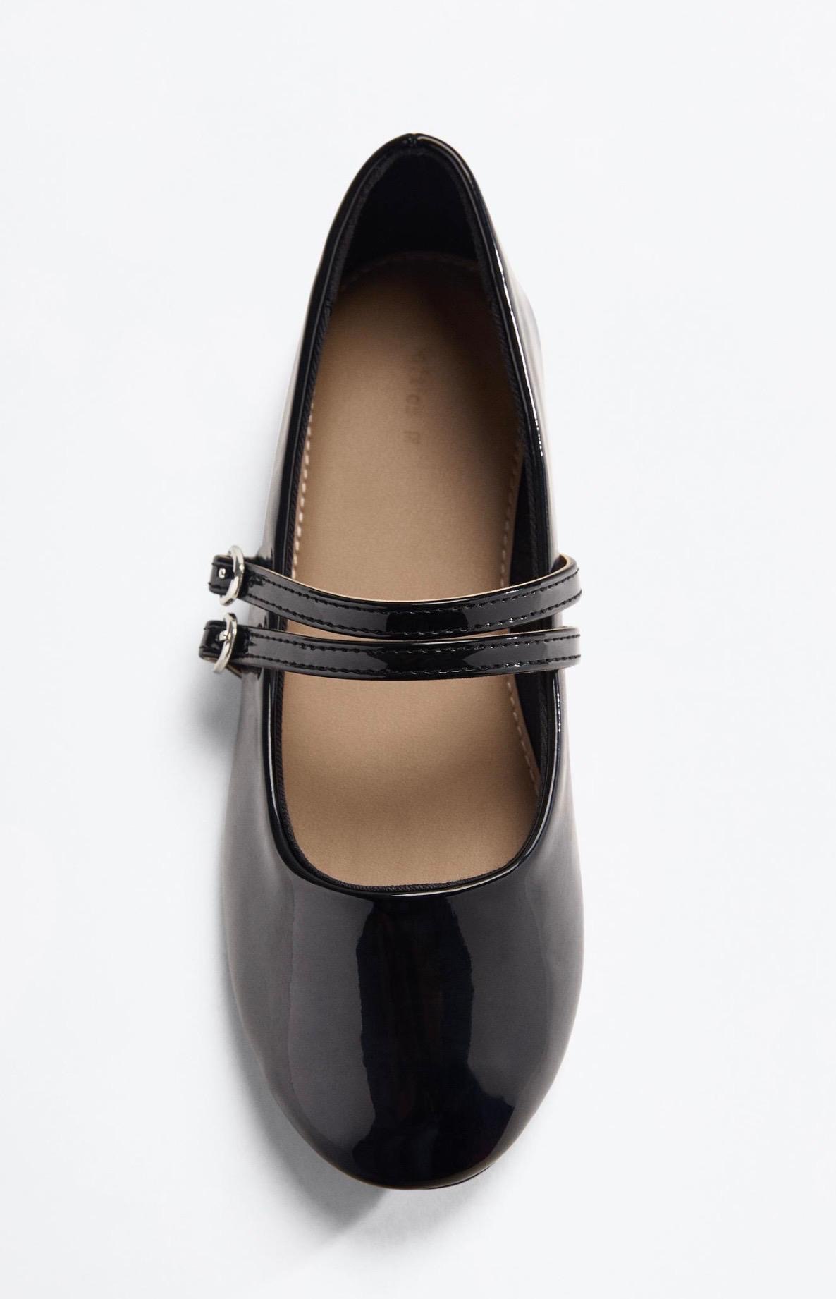 Ballerines En Verni À Double Bride Noir Lefties