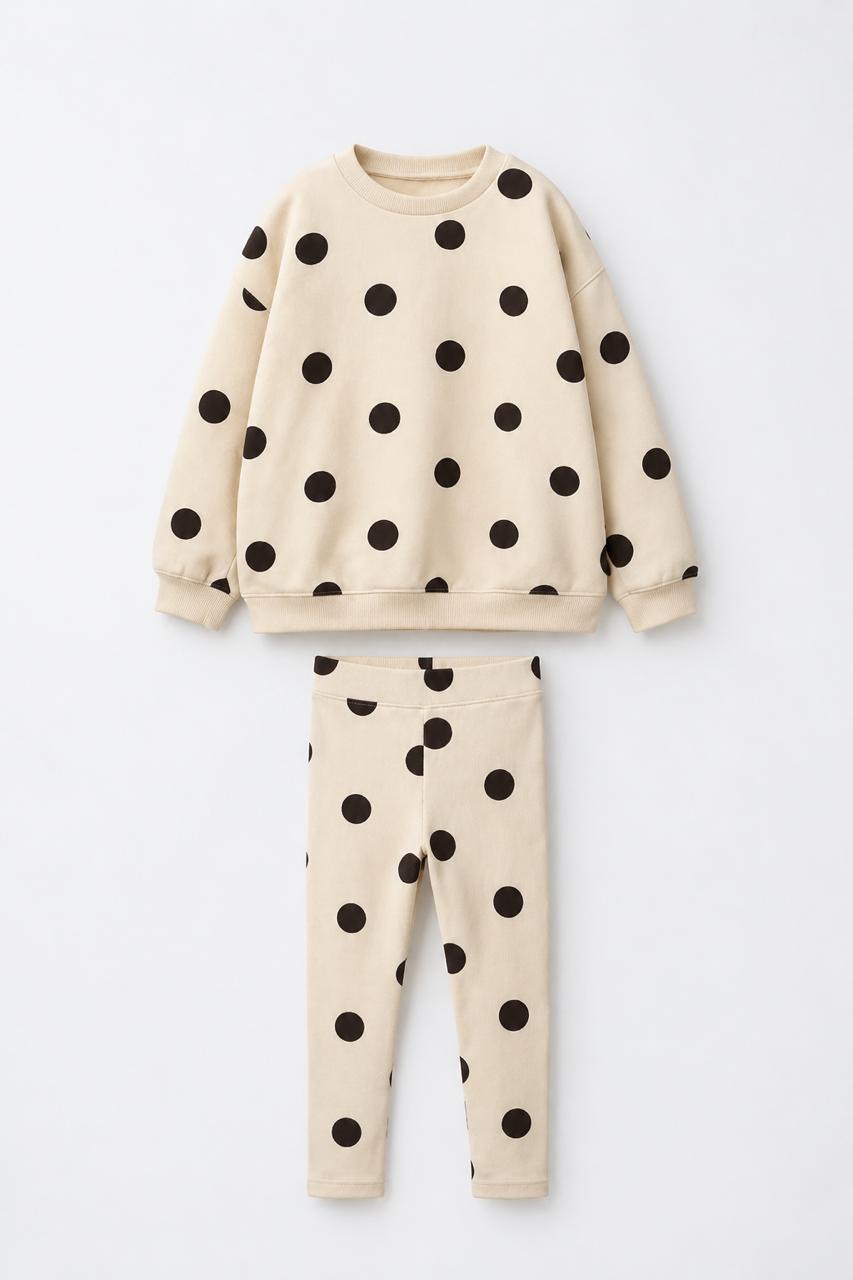Ensemble 2 Pièces À Pois Sweat Et Legging Zara 18 mois 86cm