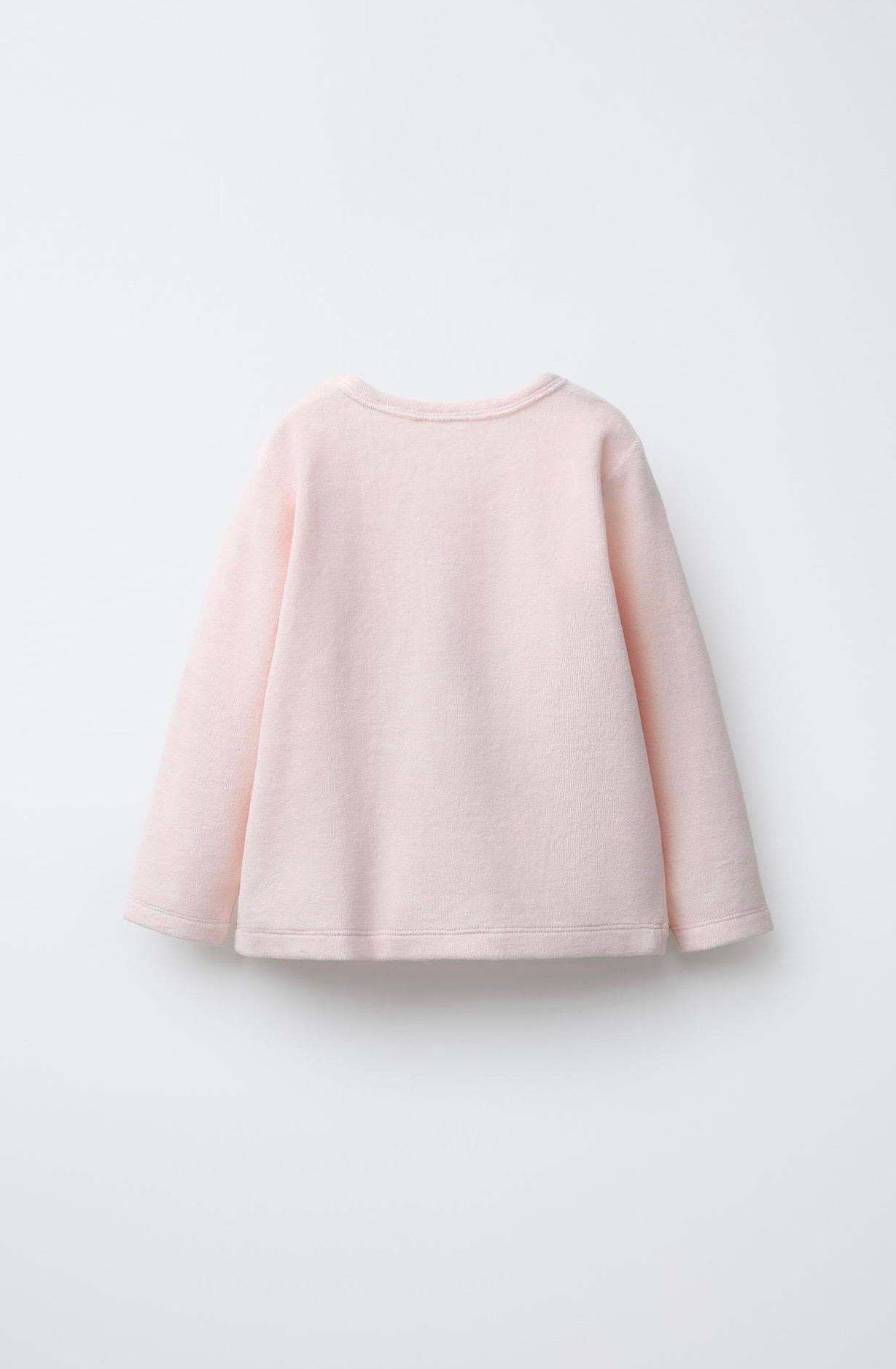 Pyjama Deux Pièces En Velours Imprimé Capybara Rose Zara