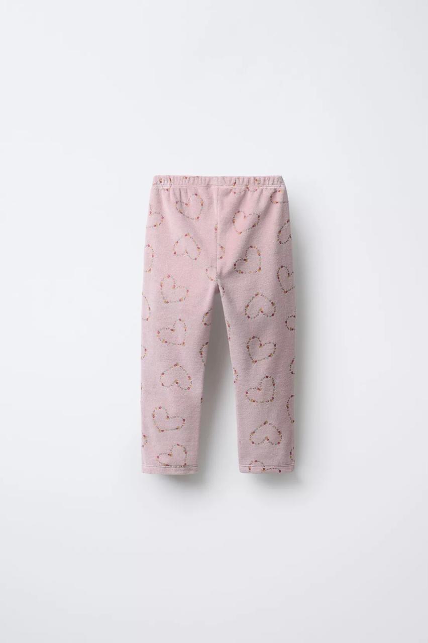 Pyjama Deux Pièces En Velours Poche Cœur Et Imprimé Fleuri Zara