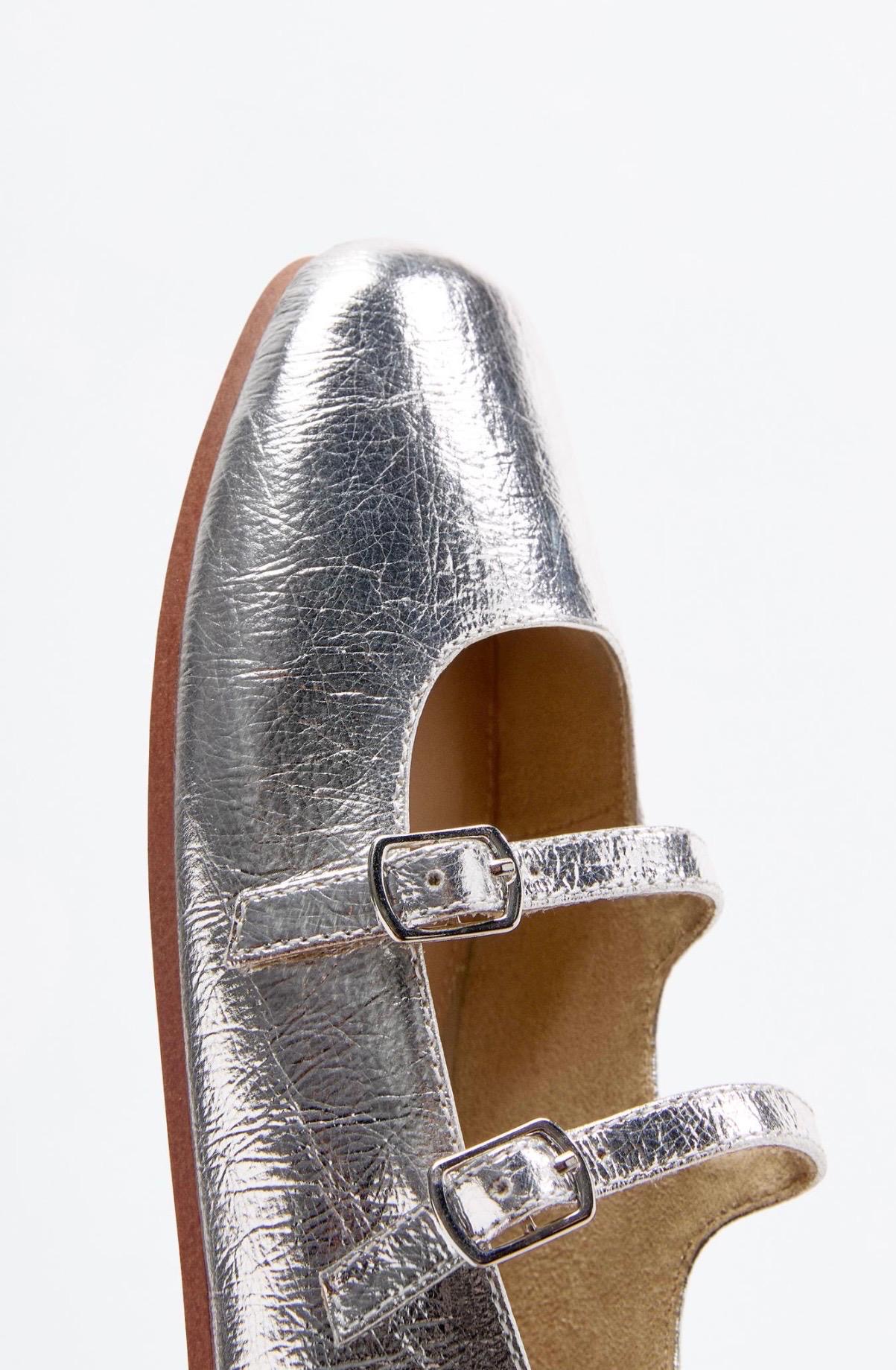 Ballerines Métallisé À Double Bride Argenté Lefties pointure 32