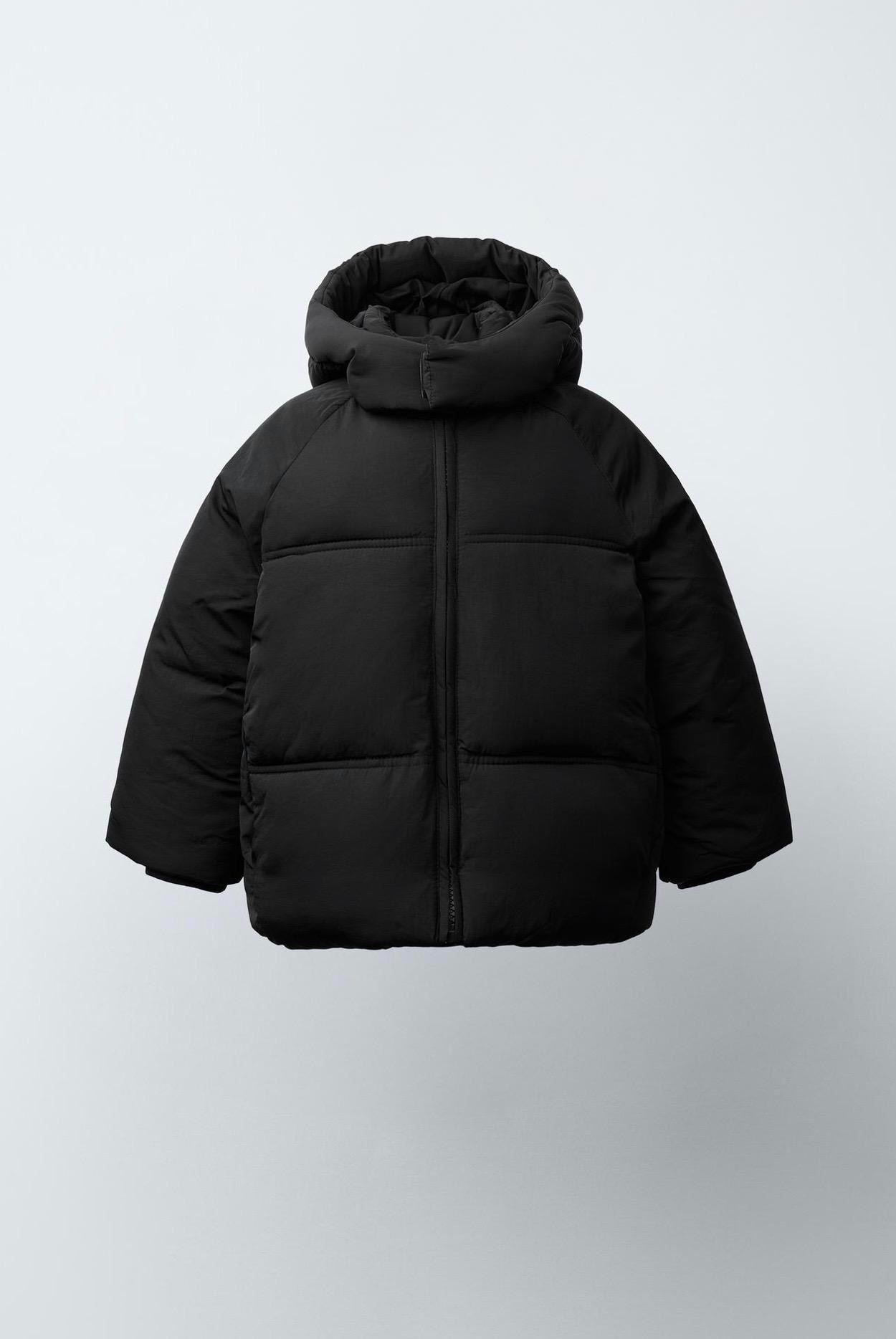 Doudoune Matelassée À Capuche Noir Zara 2 ans 92cm