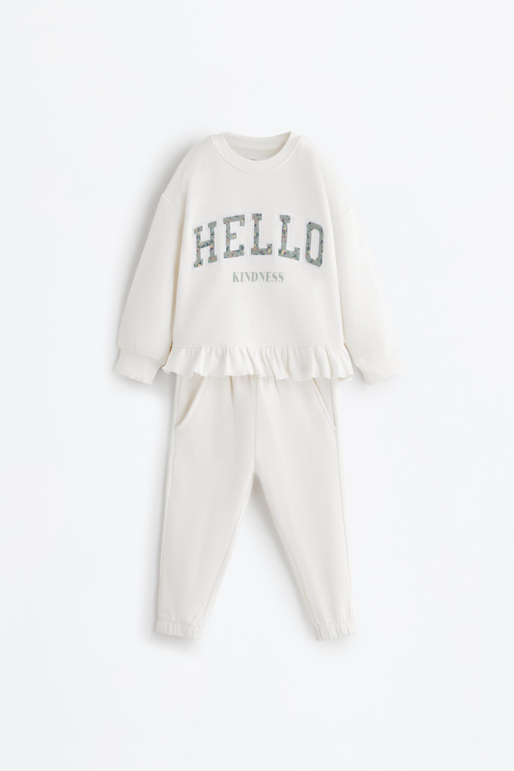 Ensemble 2 Pièces Sweat En Molleton Gratté À Volant Et Pantalon Jogging Lefties 3-4 ans 104cm