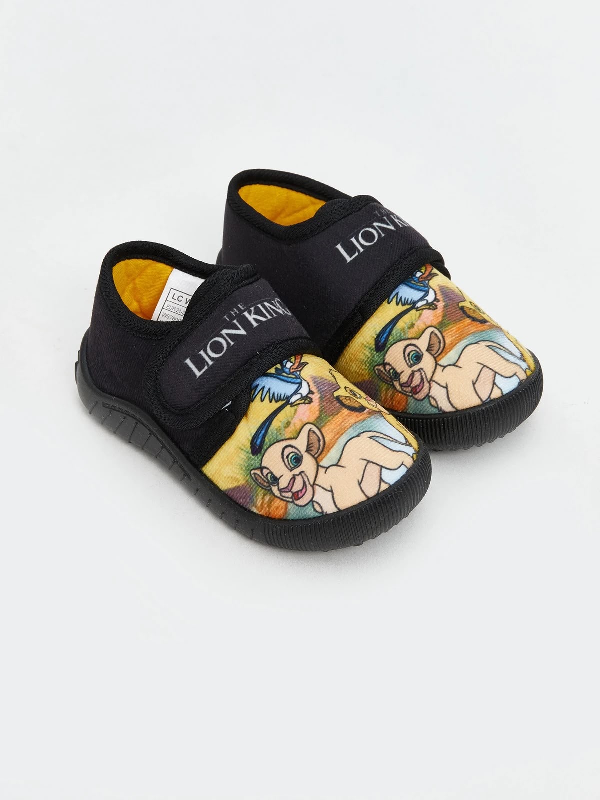Pantoufles Chaussons Souples À Scratch Noir Et Jaune LC Waikiki