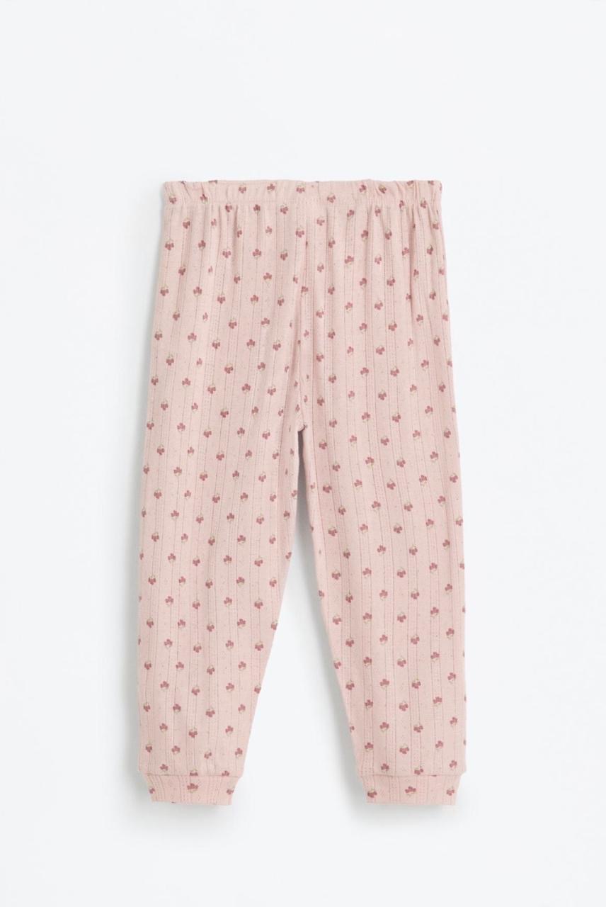 Pyjama Deux Pièces Fille Coton Côtelé Rose à Fleurs Lefties 3-4 ans 104cm
