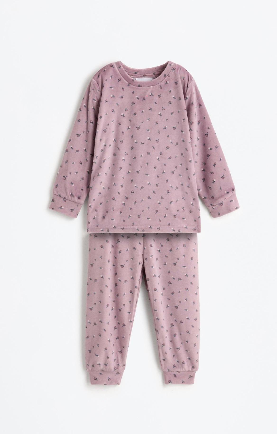 Pyjama Deux Pièces Velours Imprimé Fleuri Lefties