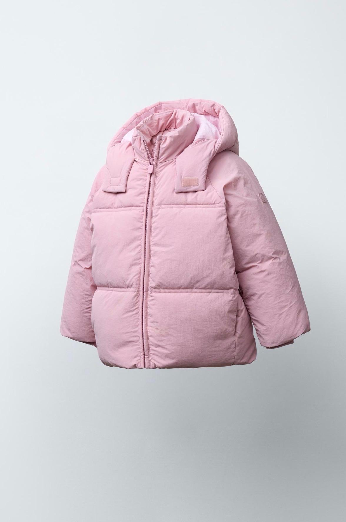 Manteau Matelassé Déperlant À Capuche Rose Zara 3 ans 98cm