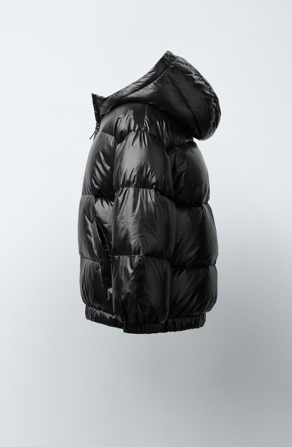 Doudoune Déperlante À Capuche Rembourrage 50% Plume Et 50% Duvet Zara 5 ans 110cm
