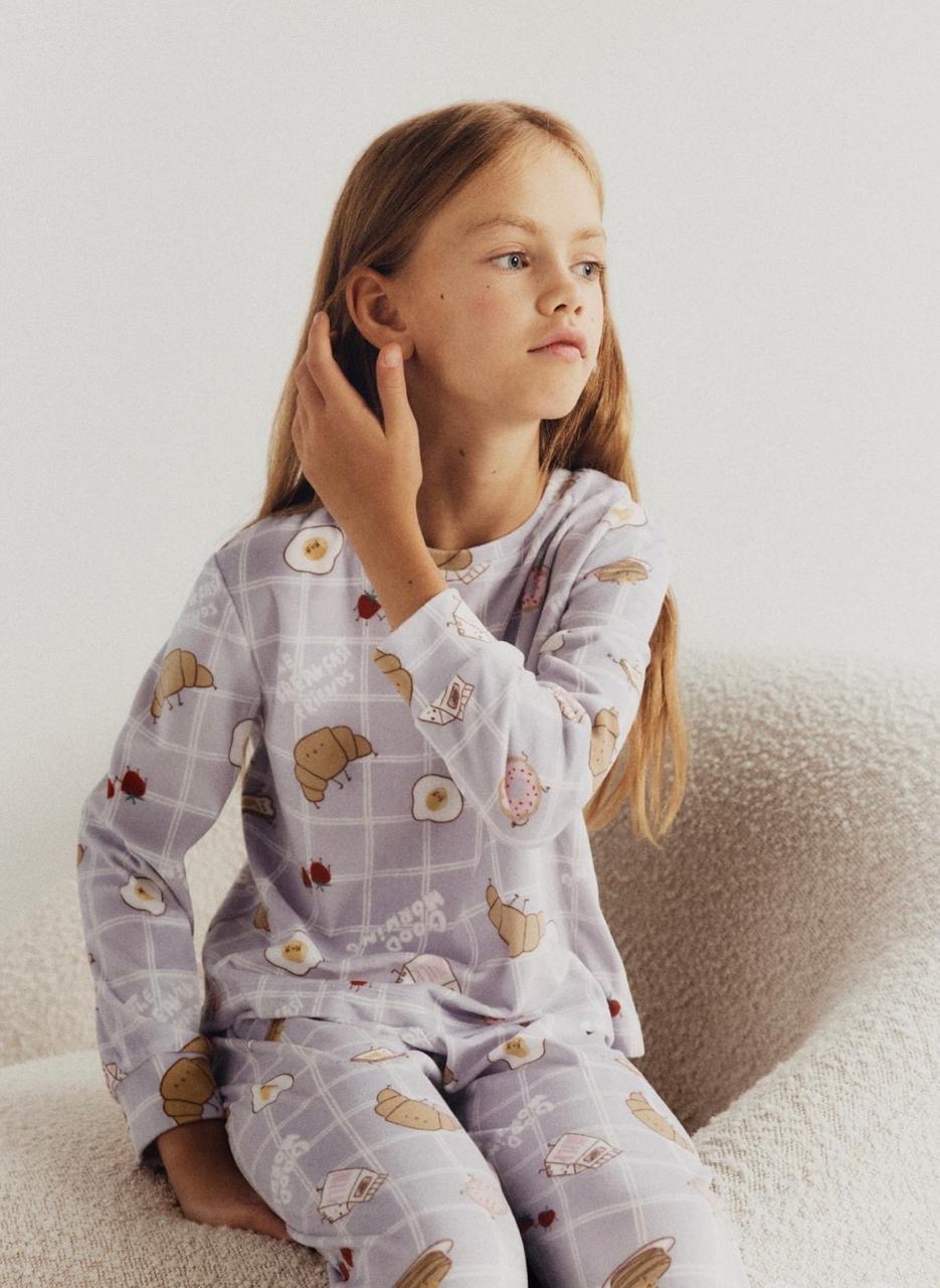 Pyjama Deux Pièces Velours à motifs Petit-Déjeuner Lefties 4-5 ans 110cm