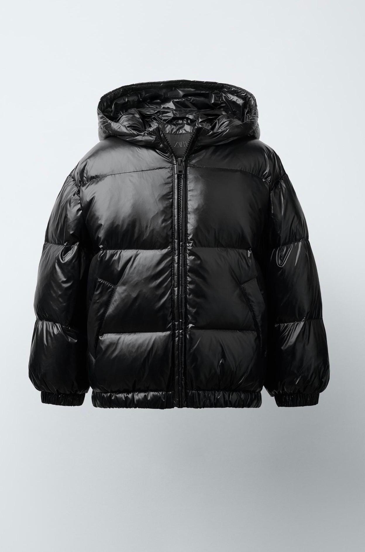 Doudoune Déperlante À Capuche Rembourrage 50% Plume Et 50% Duvet Zara 5 ans 110cm