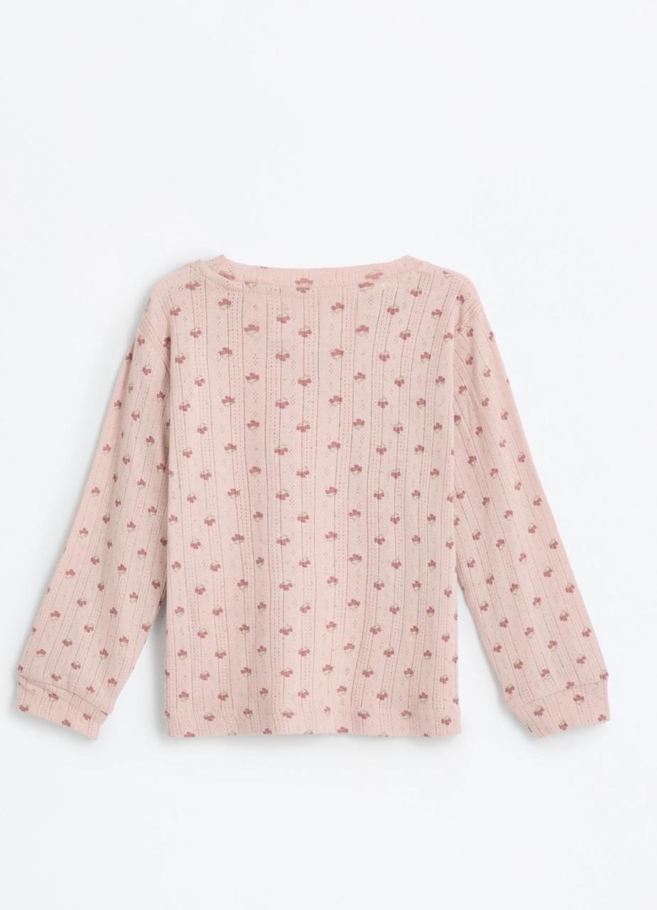 Pyjama Deux Pièces Fille Coton Côtelé Rose à Fleurs Lefties 3-4 ans 104cm