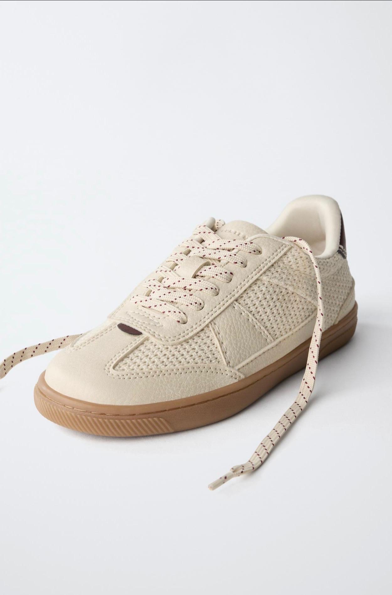 Baskets Style Tennis En Matières Variées Zara pointure 33