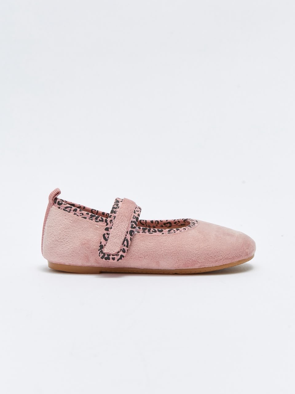 Ballerines Souples À Scratch Velours Rose Liseré Léopard LC Waikiki pointure 27