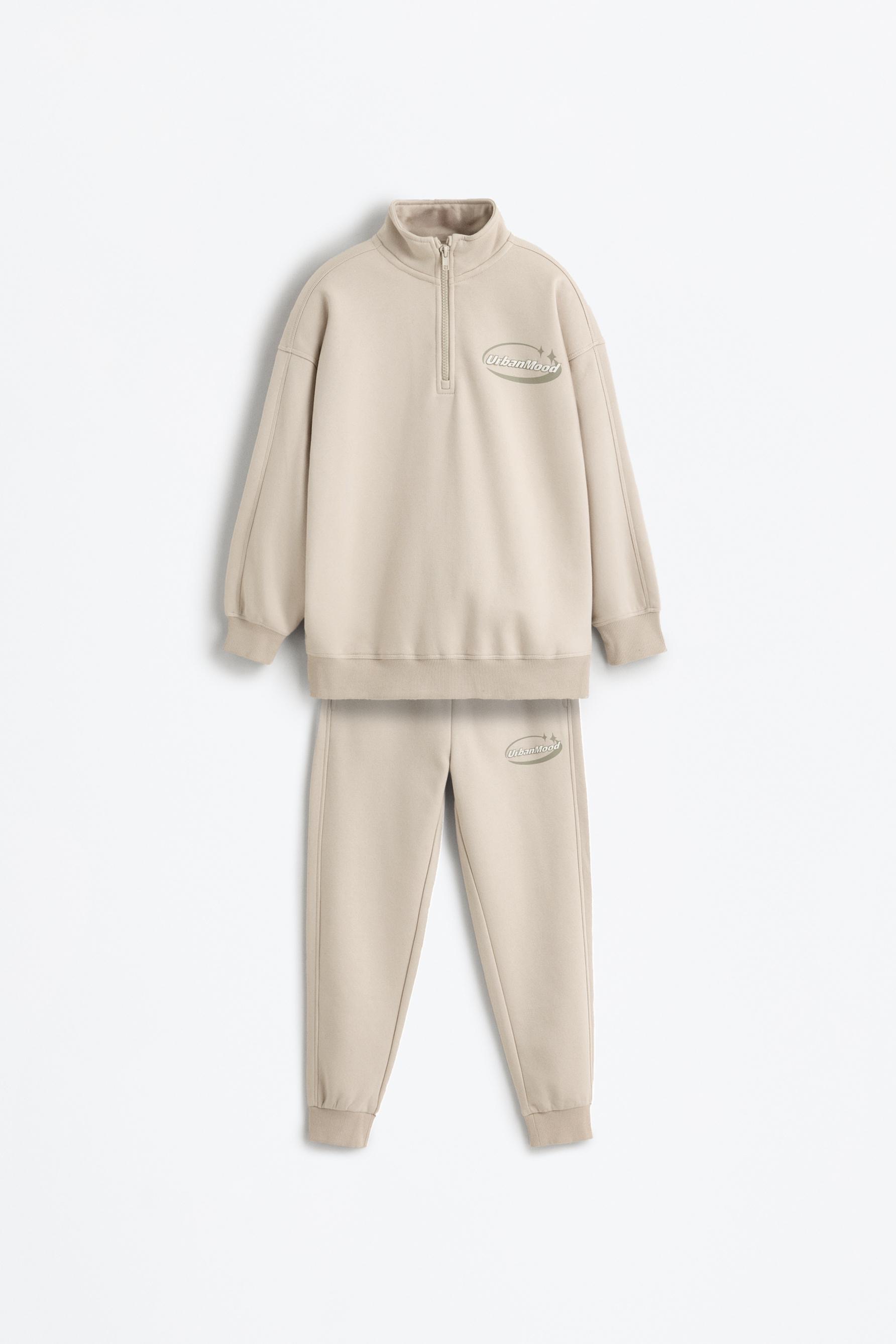 Ensemble 2 Pièces Sweat En Molleton Gratté À Col Zippé Et Pantalon Jogging Lefties 5-6 ans 118cm