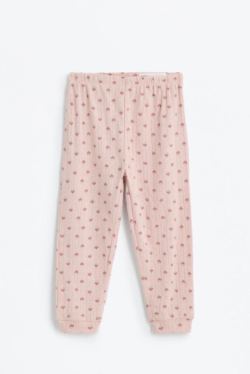 Pyjama Deux Pièces Fille Coton Côtelé Rose à Fleurs Lefties 3-4 ans 104cm