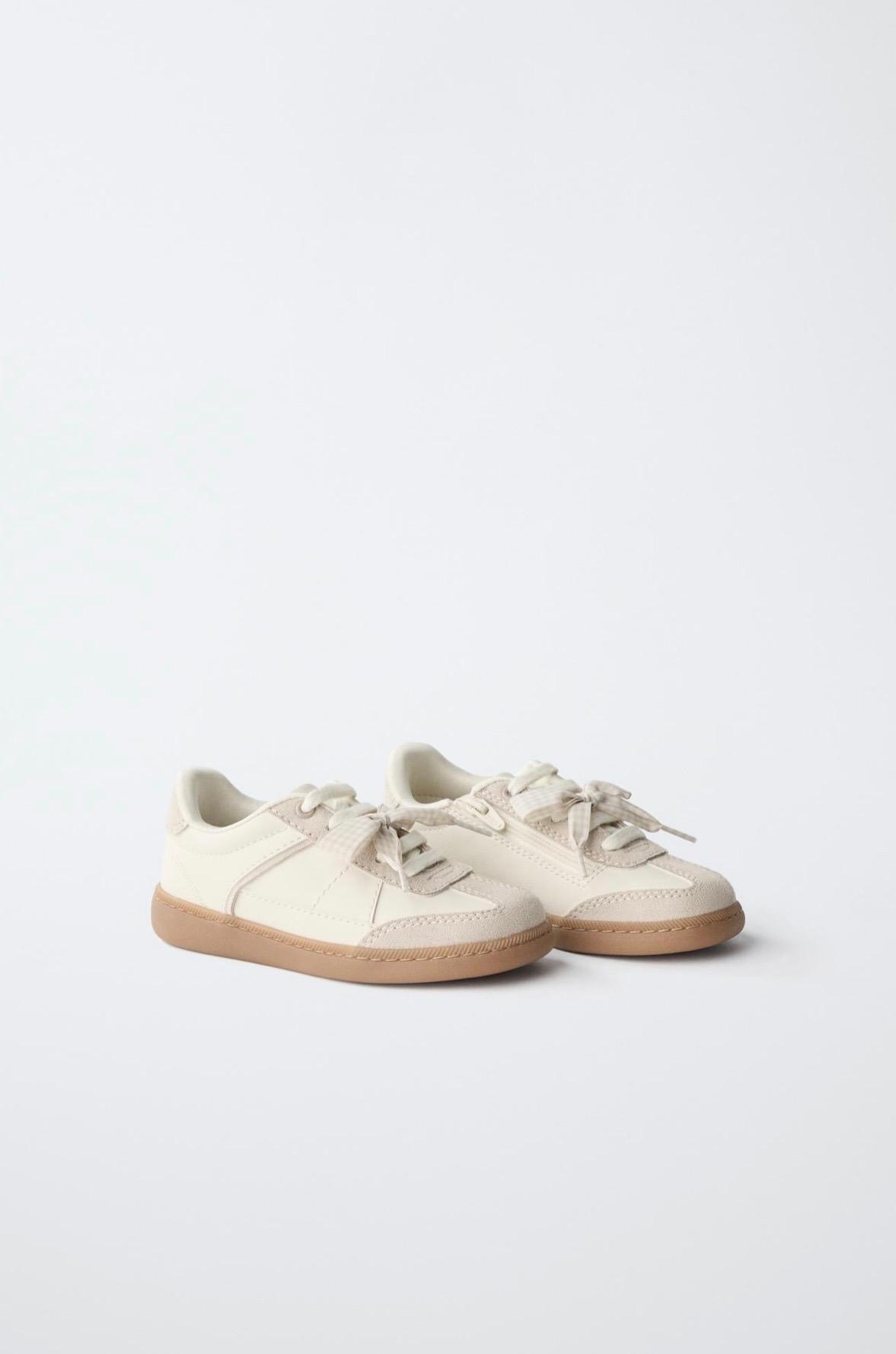 Baskets Style Tennis À Nœud Et Fermeture Éclair Zara