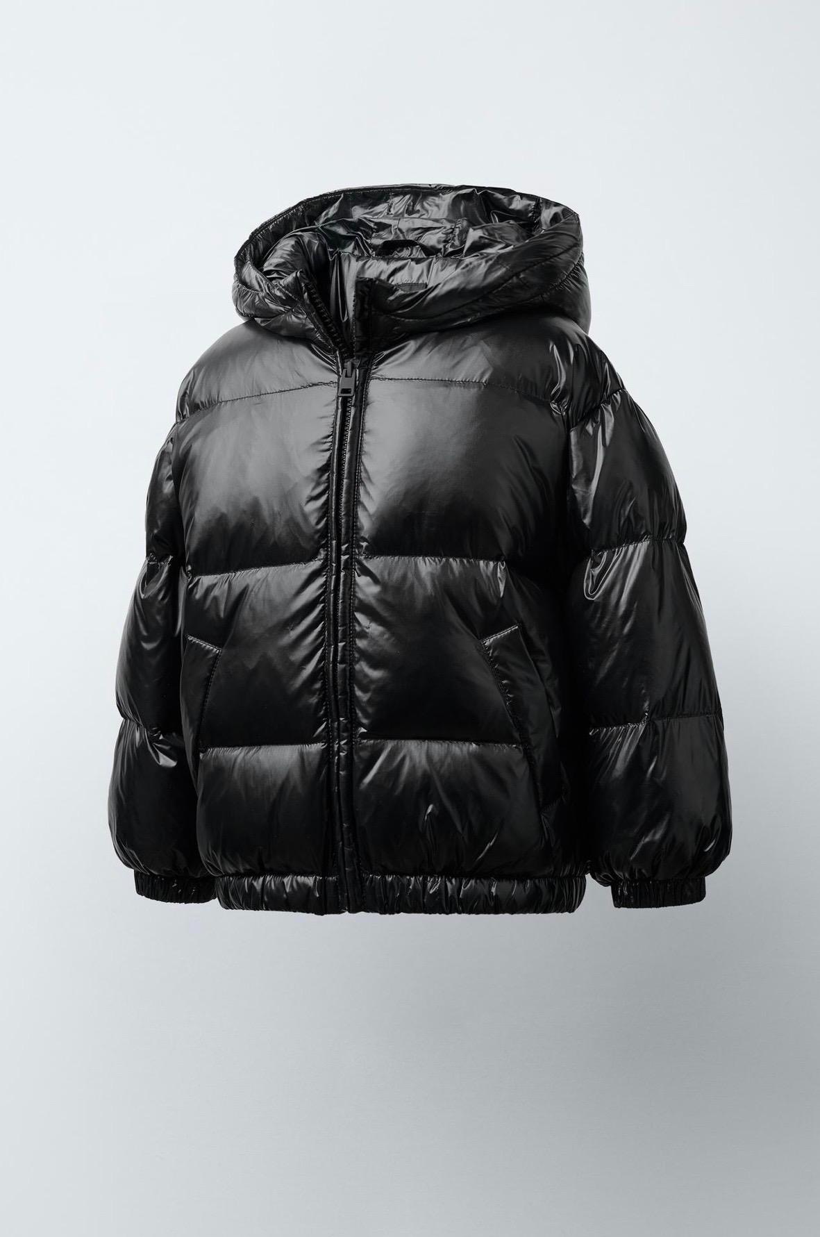 Doudoune Déperlante À Capuche Rembourrage 50% Plume Et 50% Duvet Zara 5 ans 110cm