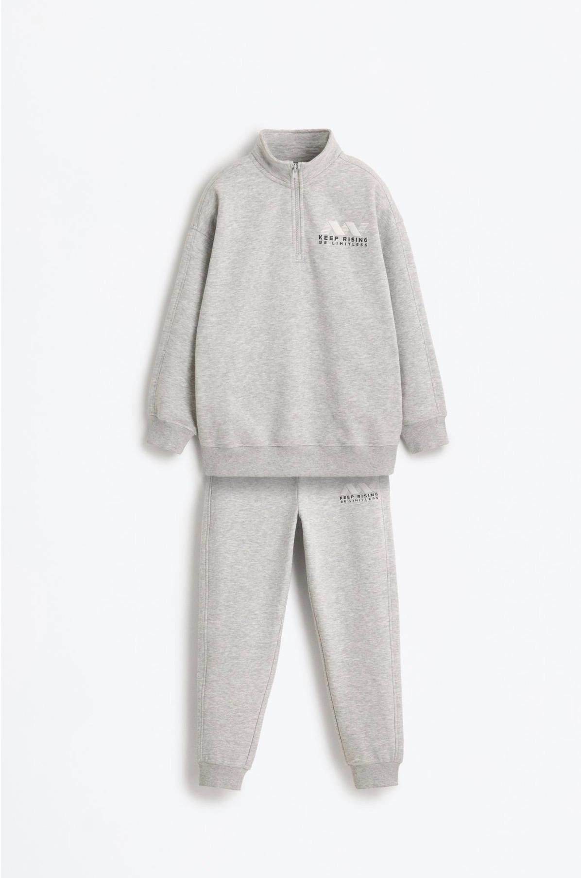 Ensemble 2 Pièces Sweat À Col Zippé Et Pantalon Jogging En Molleton Gratté Lefties