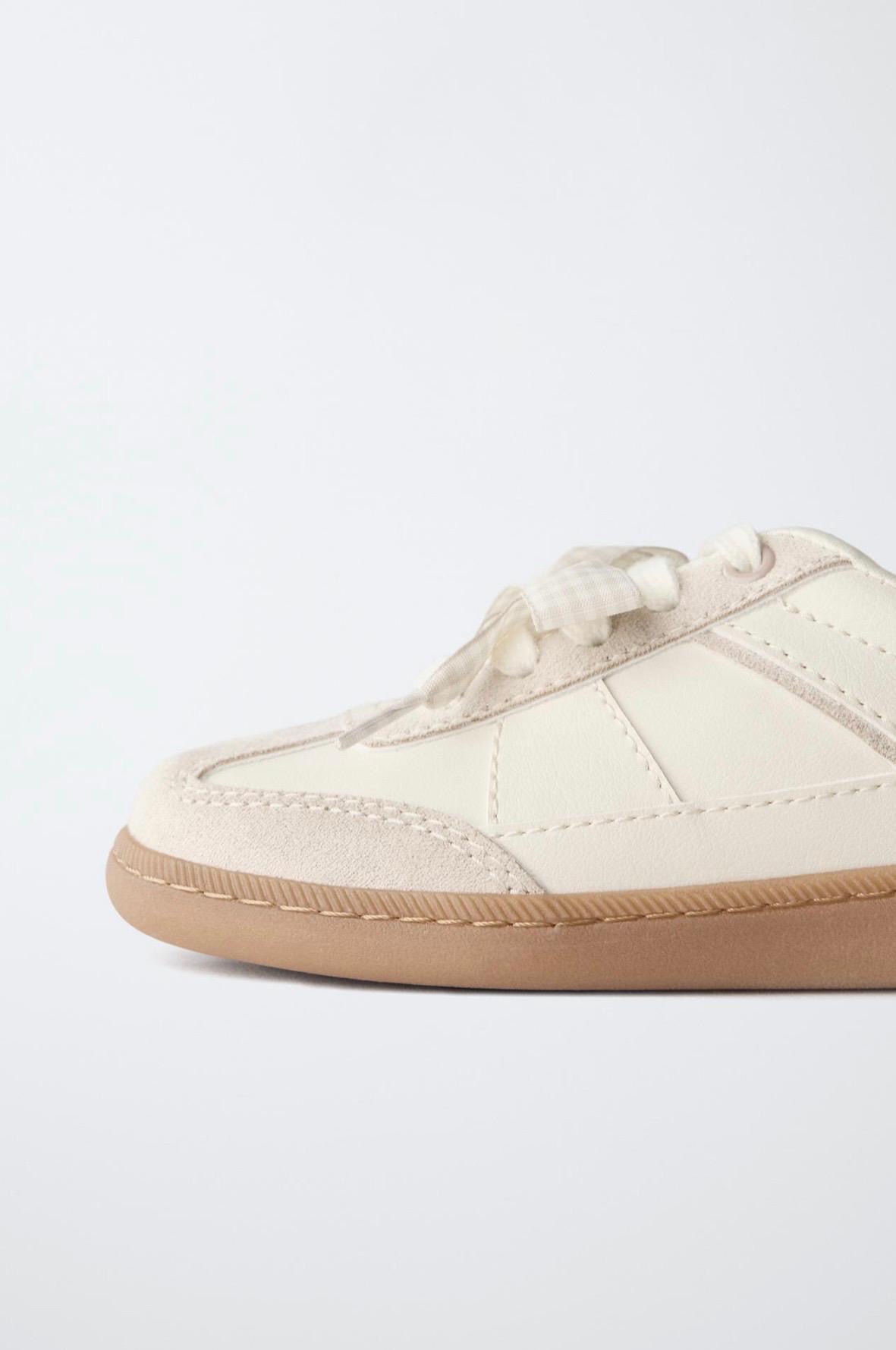 Baskets Style Tennis À Nœud Et Fermeture Éclair Zara