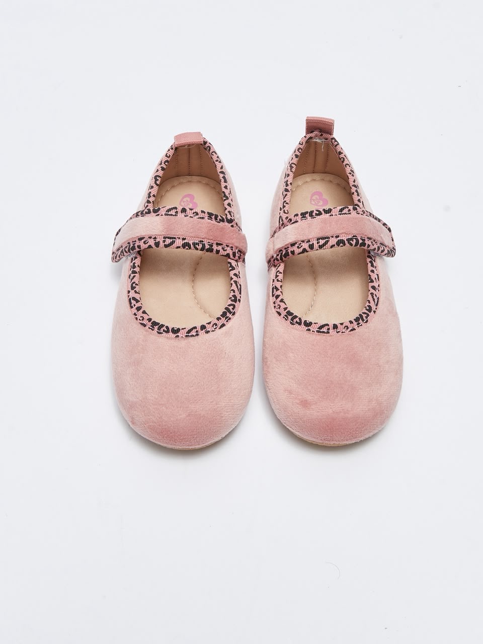 Ballerines Souples À Scratch Velours Rose Liseré Léopard LC Waikiki pointure 27