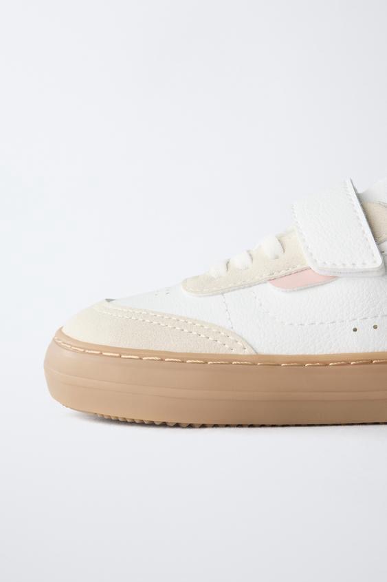Baskets Barefoot Souples À Scratch Et Lacets Élastiques Zara