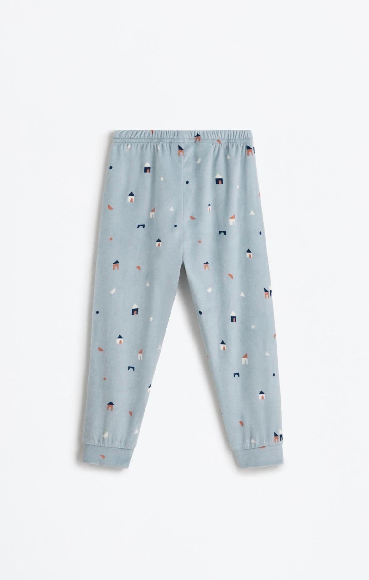 Pyjama Deux Pièces Velours Imprimé Maisons Lefties