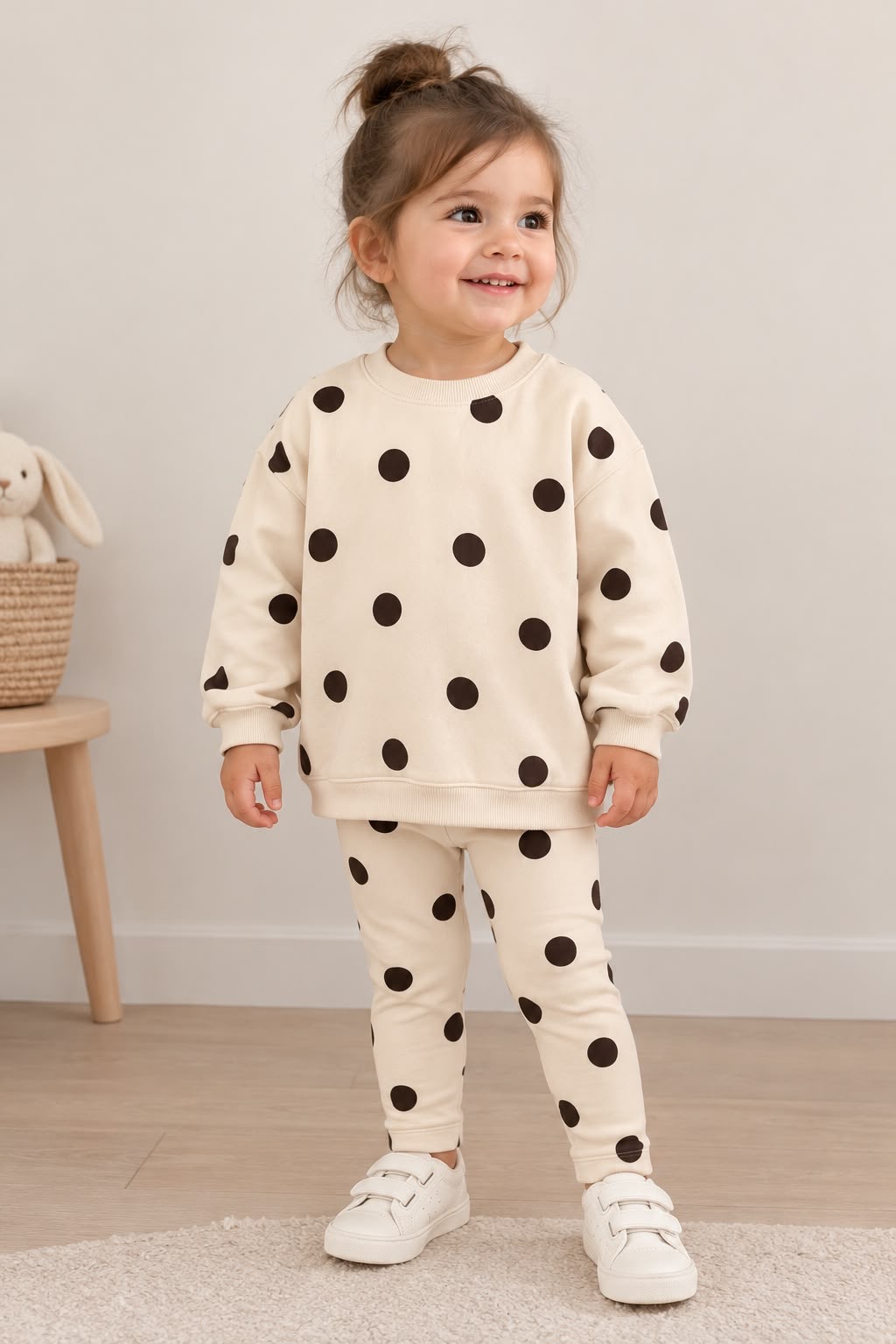 Ensemble 2 Pièces À Pois Sweat Et Legging Zara 18 mois 86cm